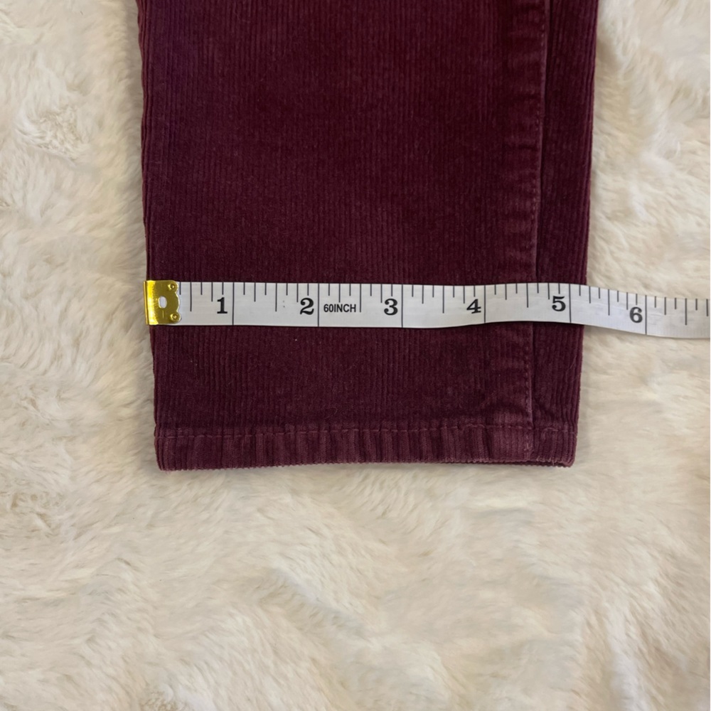 J.Crew Toothpick size 26 burgundy corduroy - Picture 8 of 8